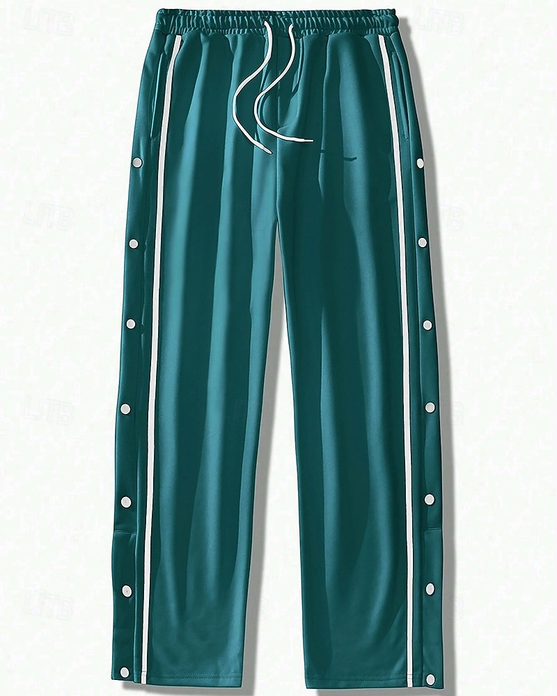 Men's Wide-leg Sweatpants sport pants Casual Pants with Pockets Split High Waist Bottoms Gym Athleisure Workout Spring Fall Breathable Gym Workout Track Regular Fit Sportswear Activewear Solid Colored 2026 - $26.99 –P2
