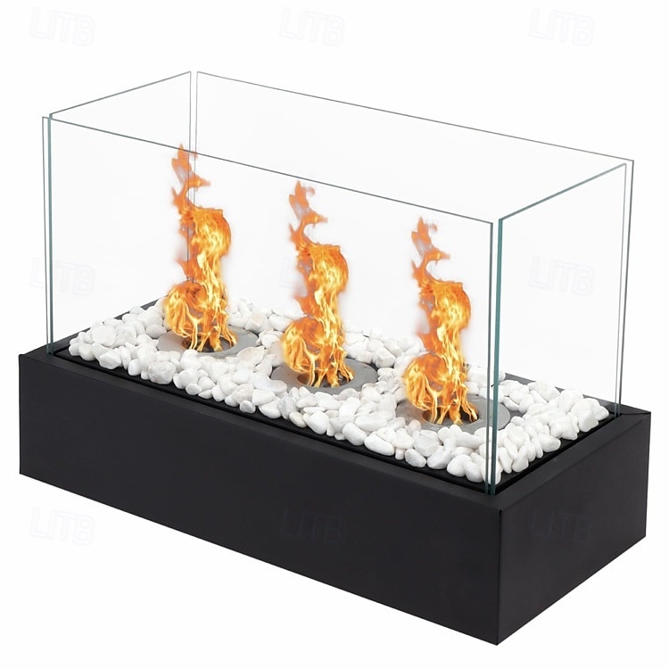 Φορητό επιτραπέζιο τζάκι 18"x 8''x11,5" με καθαρή καύση, βιοαιθανόλης, χωρίς αεραγωγούς 2026 - $174.99 –P5