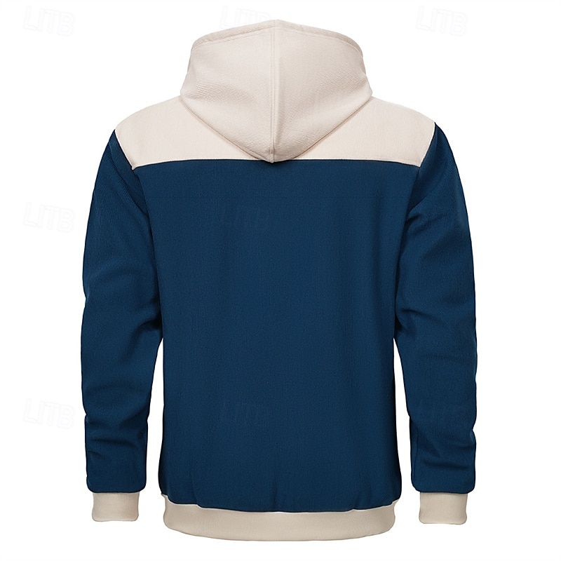 Ανδρικά Φούτερ με Κουκούλα Μαύρο Πράσινο Χακί Χακί Μπεζ Με Κουκούλα Συνδυασμός Χρωμάτων Κορδόνι Κουρελού Τσέπη Αθλήματα & Ύπαιθρος Καθημερινά Αργίες Βαμβάκι Κομψό στυλ street Βασικό Καθημερινό 2026 - $72.99 –P4