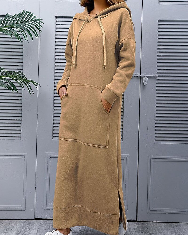 Γυναικεία Μίντι φόρεμα Φόρεμα με κουκούλα Μοντέρνα Καθημερινά Γραφείο Εξόδου Κανονικό Σκέτο Μακρυμάνικο Με Κουκούλα Μαύρο Κρασί Βυσσινί Πορτοκαλί Άνοιξη Φθινόπωρο Χειμώνας 2026 - $29.99 –P4