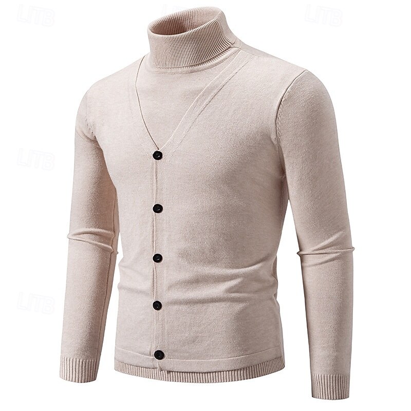 Per uomo Felpa Maglione A Coste Maglia Top Regolari 2 in 1 Lavorato a maglia Semplice Dolcevita Maglieria Contemporaneo Casuale Abbigliamento quotidiano Abbigliamento Primavera Autunno Nero Borgogna del 2026 a $30.99 –P6