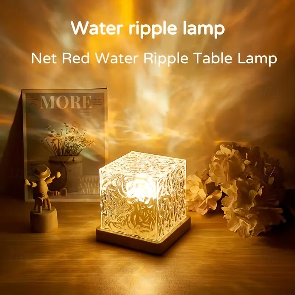 16 Color Water Ripple USB Night Light - Touch&remote Control Automatic Rotation Starry Sky Projection Effect - Perfect Romantic Gift for Christmas and Party Decoration 2025 - $14.99 –P6