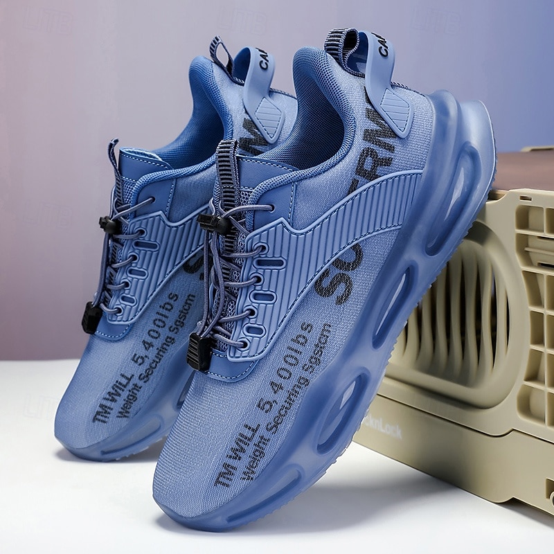 Baskets jaunes de style urbain pour hommes avec semelle à coussin d'air et tige en mesh, chaussures de sport légères et tendance pour la course, la salle de sport et les vêtements décontractés de 2026 ? $42.99 –P18