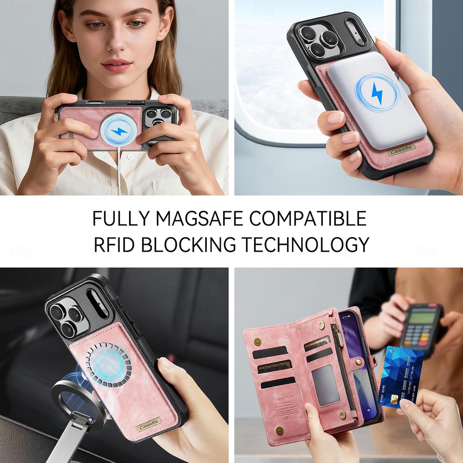 telefono Custodia Per iPhone 17 Pro Max 17 Air 17 Custodia Portafoglio Rimovibile Cerniera Supporta la Ricarica Wireless TPU Pelle PU del 2026 a $31.99 –P10