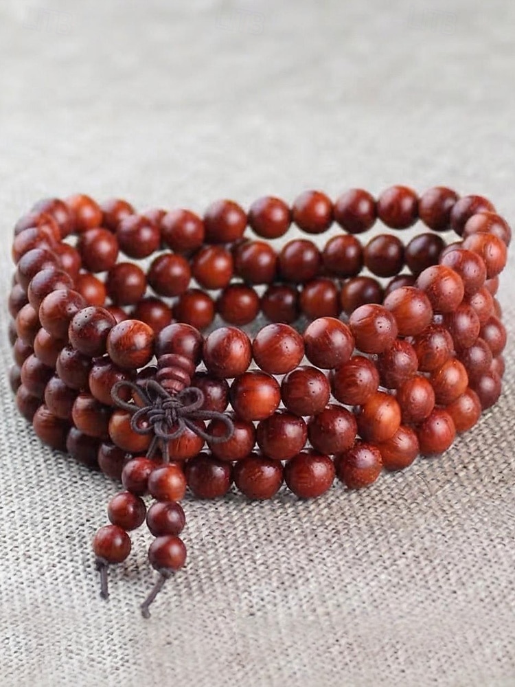 Bracelet de perles en bois multicouche pour homme, bracelet de prière mala vintage, bijoux fantaisie multicolores, cadeau de Noël unique pour un usage quotidien et les fêtes de 2026 ? $9.99 –P7