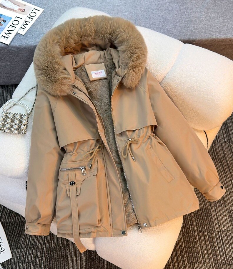 Γυναικεία Χειμερινό παλτό Αδιάβροχη Αντιανεμικό Τσέπη Γούνινος γιακάς Καθημερινά Causal Κανονικό Με Κουκούλα Κανονικό Μακρυμάνικο Εξωτερικά ενδύματα Μαύρο Καφέ Χακί Φθινόπωρο Χειμώνας 2026 - $45.99 –P6