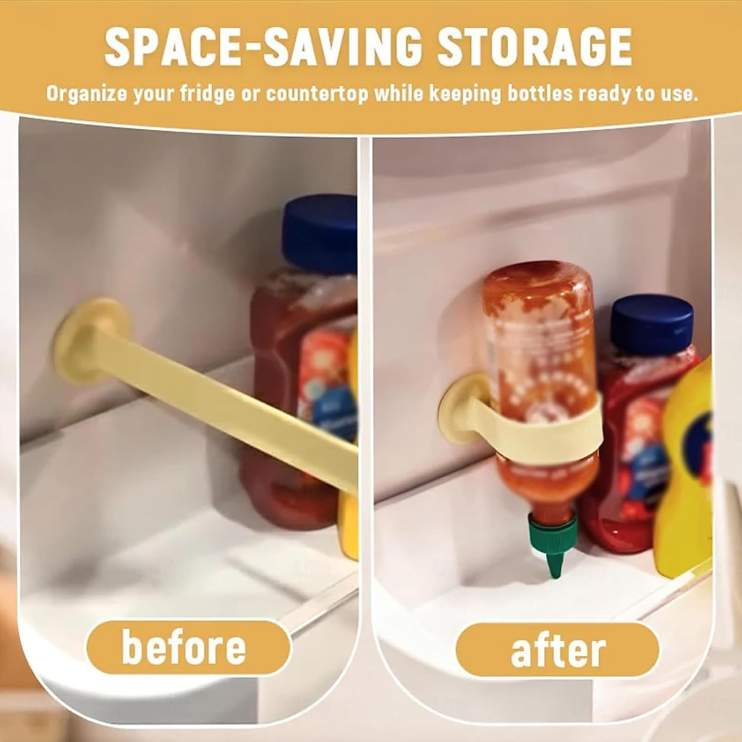 Силиконовый держатель для бутылок, не оставляющий капель, прочная гибкая подставка для перевернутых бутылок с приправами, экономящий место кухонный гаджет для организации пространства в холодильнике и 2026 - $14.25 –P4