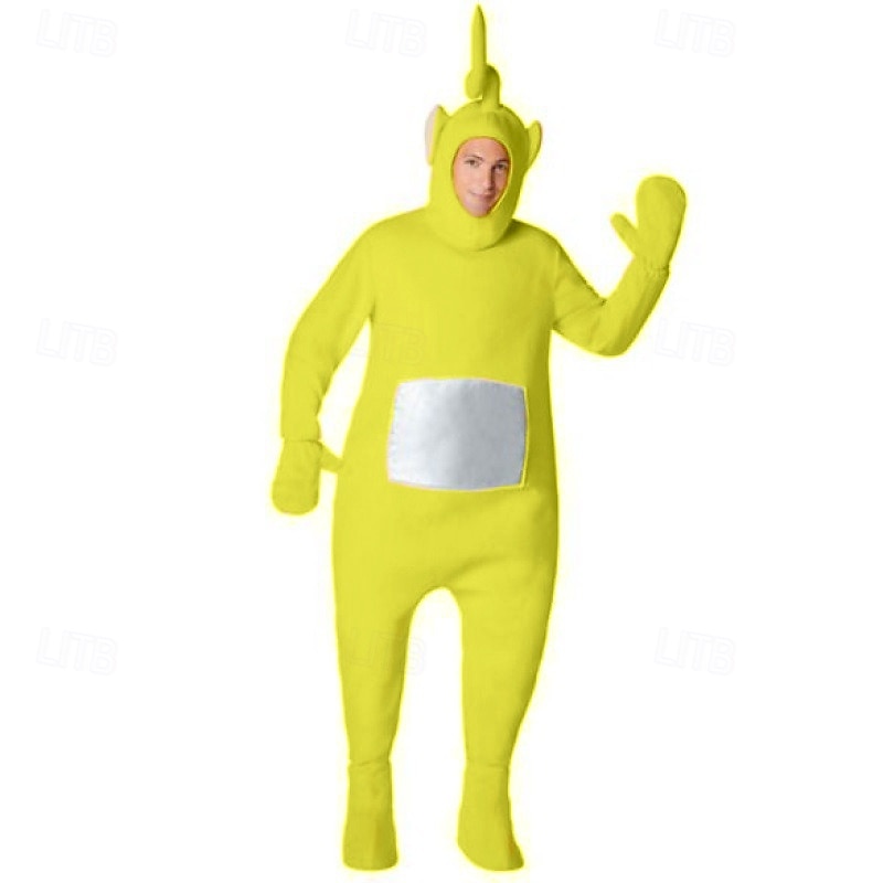 páry mimozemšťan teletubbies funny kostýmy skupina &amp; rodinné halloween kostýmy pánský dámský film cosplay cosplay kostýmy legrační kostým žlutý červený fialový trikot / onesie halloween 2026 - $47.99 –P8
