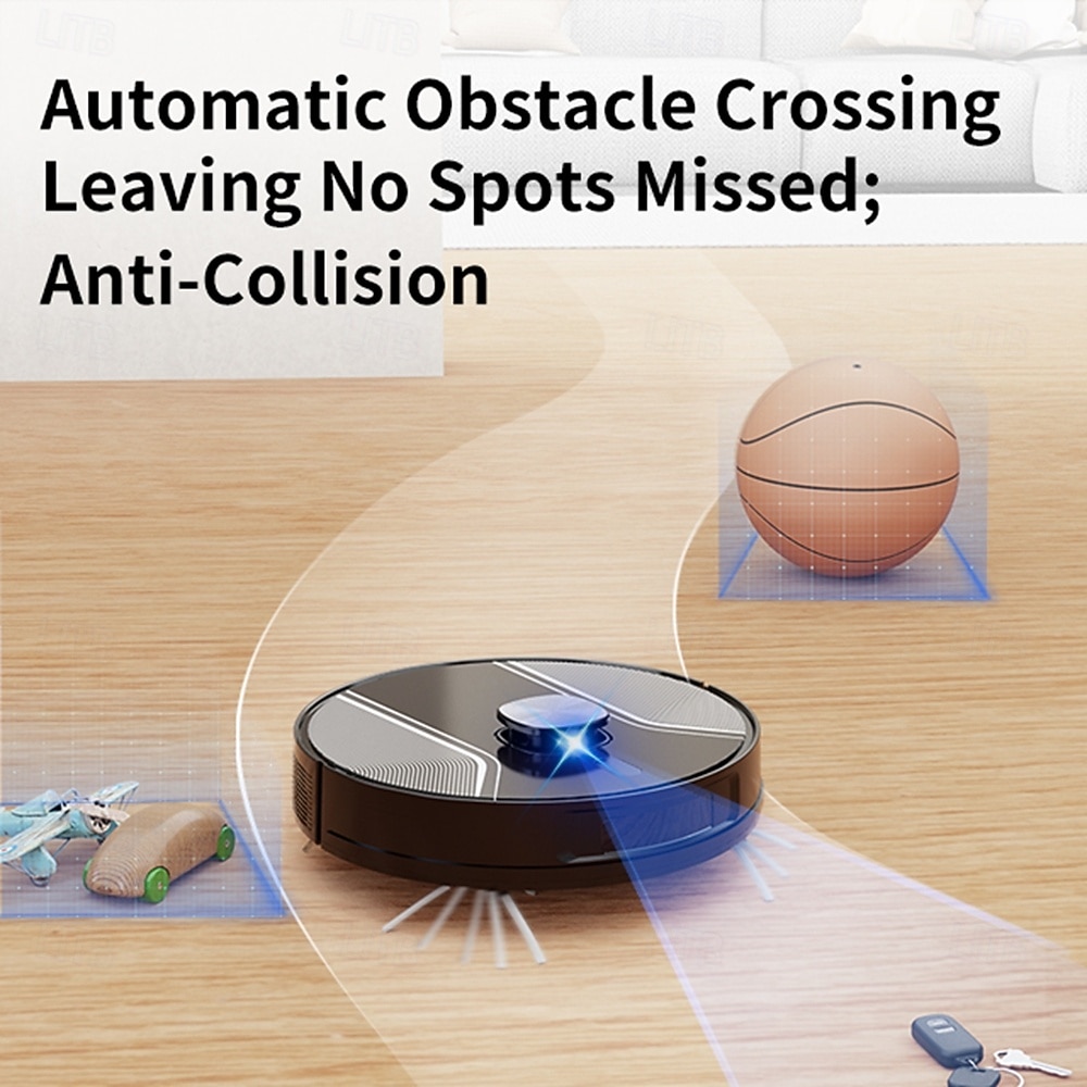 Sweeping and Mopping Robot Combo with LiDAR Navigation APP Operation Smart Mapping No-Mop Zones and Invisible Wall Settings Auto Charging Long-Lasting Battery Life 3500Pa Powerful Suction 2025 - $262.49 –P9
