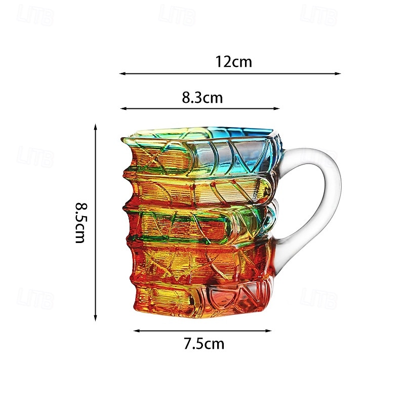 Taza con forma de libro pintado, original taza de café con libros pintados en 3D, regalo navideño, taza de café única de cristal con forma de libros apilados, regalo ideal para coleccionistas, lectores, bibliotecarios y amantes de la literatura. 2026 - $16.99 –P5