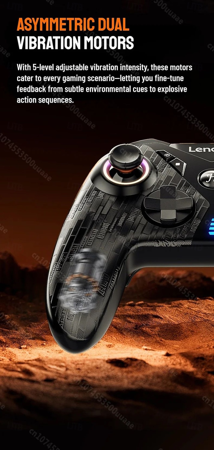Игровой контроллер Lenovo S05 RGB беспроводной геймпад джойстик с эффектом Холла для Switch/2/OLED/Lite ПК iPhone Android телефонов подарок на День Святого Валентина 2026 - $64.99 –P9