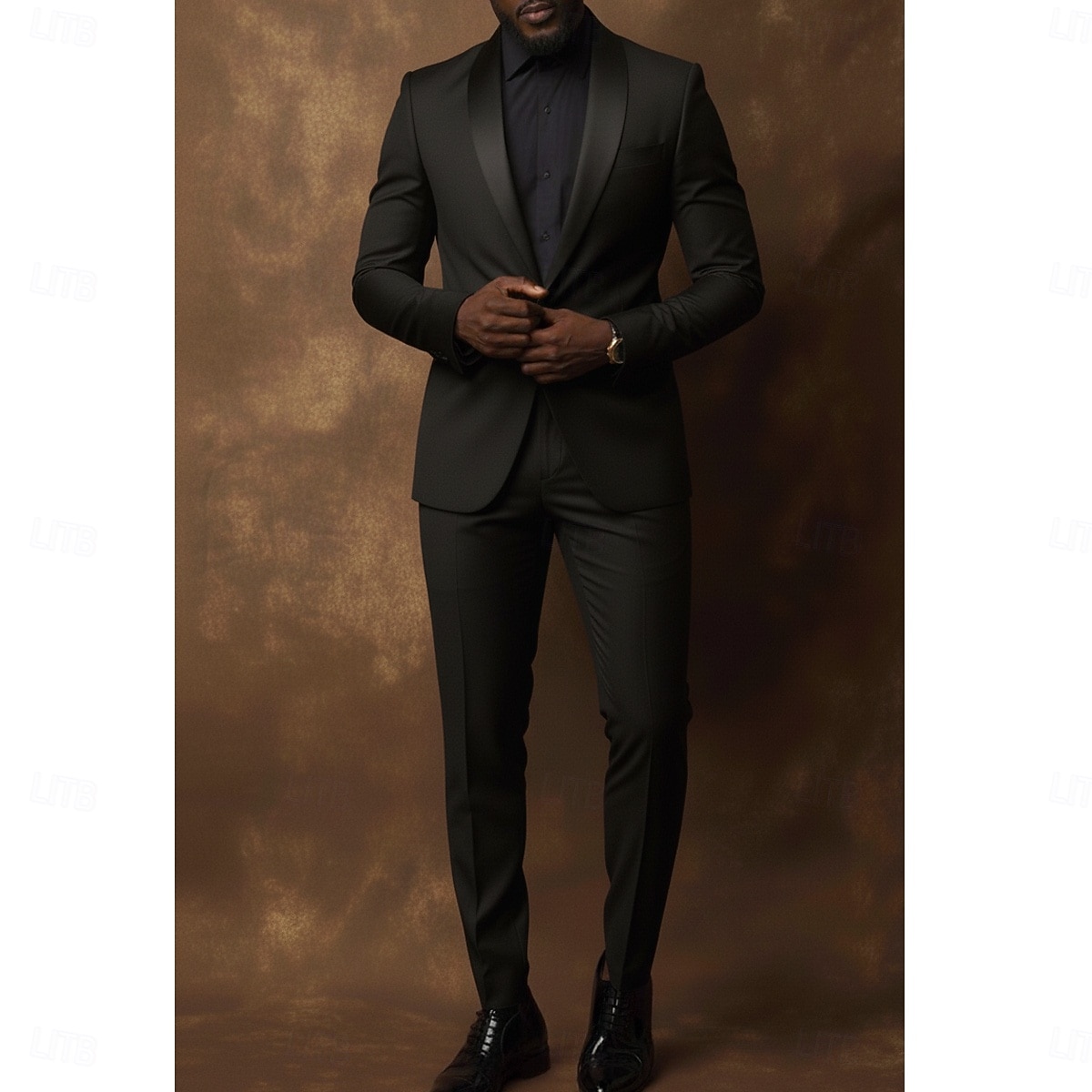 Uomo Abiti da lavoro Casuale Feste Nero Borgogna Primavera, Autunno, Inverno, Estate Tuta Bavero sciallato Formale Tinta unita Vestibilità standard 2 pezzi Monopetto a un bottone del 2026 a $109.99 –P2