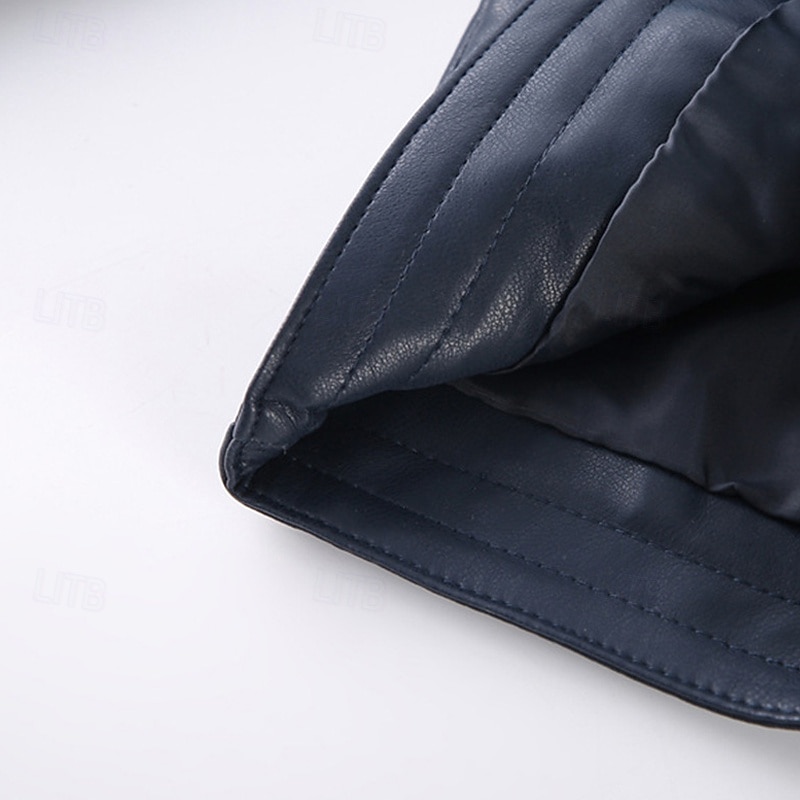 Kinder Jungen Schwarze Lederjacke Jacke Oberbekleidung Einfach Langarm Reißverschluss WASSERDICHT Winddicht Mantel Täglich Mode Lässig Schwarz Frühling Herbst 4-12 Jahre 2026 - $44.99 –P8