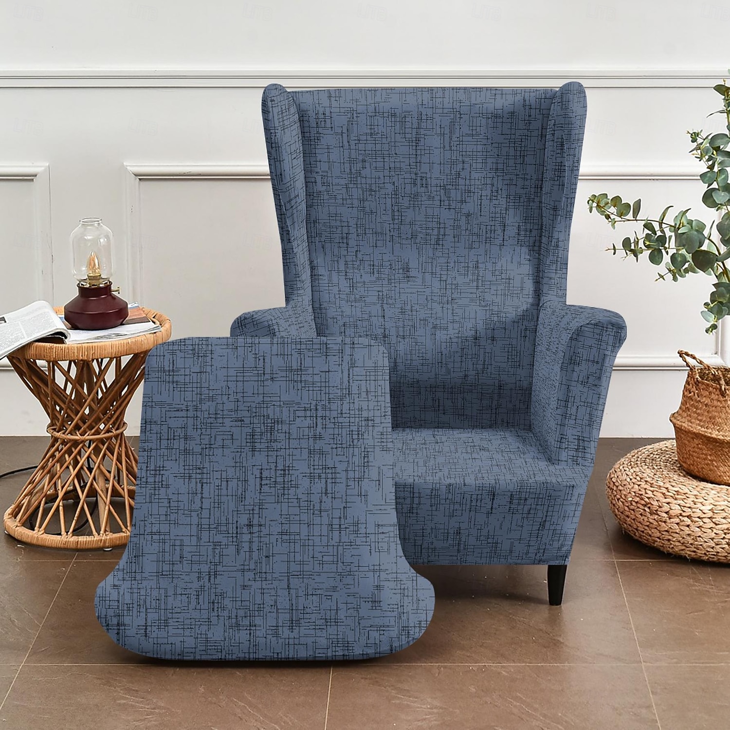 stretch hoes voor een fauteuil, polyester hoes met bloemen-/streep-/geometrische print voor een fauteuil, afneembare decoratieve meubelbeschermer 2026 - $47.99 –P6