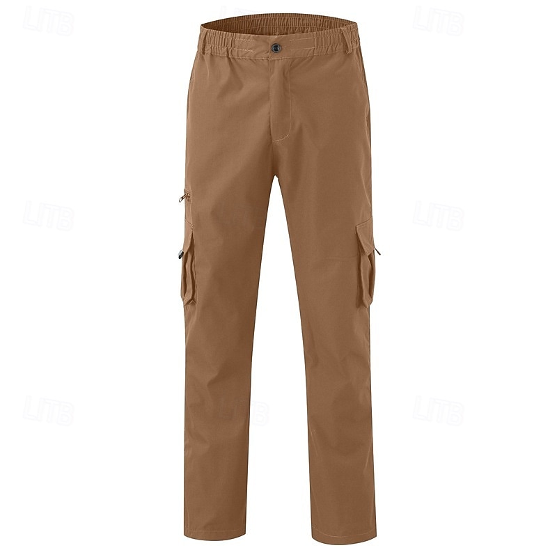 Ανδρικά Παντελόνια με τσέπες Παντελόνι Cargo Παντελόνι εργασίας Ελαστική μέση Πολλαπλή τσέπη Ισιο πόδι Σκέτο Πλήρες μήκος Δουλειά Διακοπές Εθνοτικό στυλ Μαύρο Πράσινο Χακί Ανελαστικό 2026 - $25.99 –P4