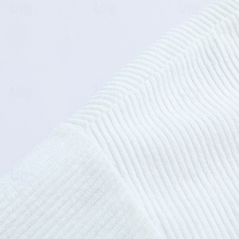 Per uomo Maglietta Camicia di Velluto a Coste Camicia a Maniche Corte Manica Corta Girocollo Estate Semplice Moda Designer Essenziale Jacquard Vacanza Streetwear Uscire Vinaccia Nero Bianco Maglietta del 2025 a $8.99 –P11