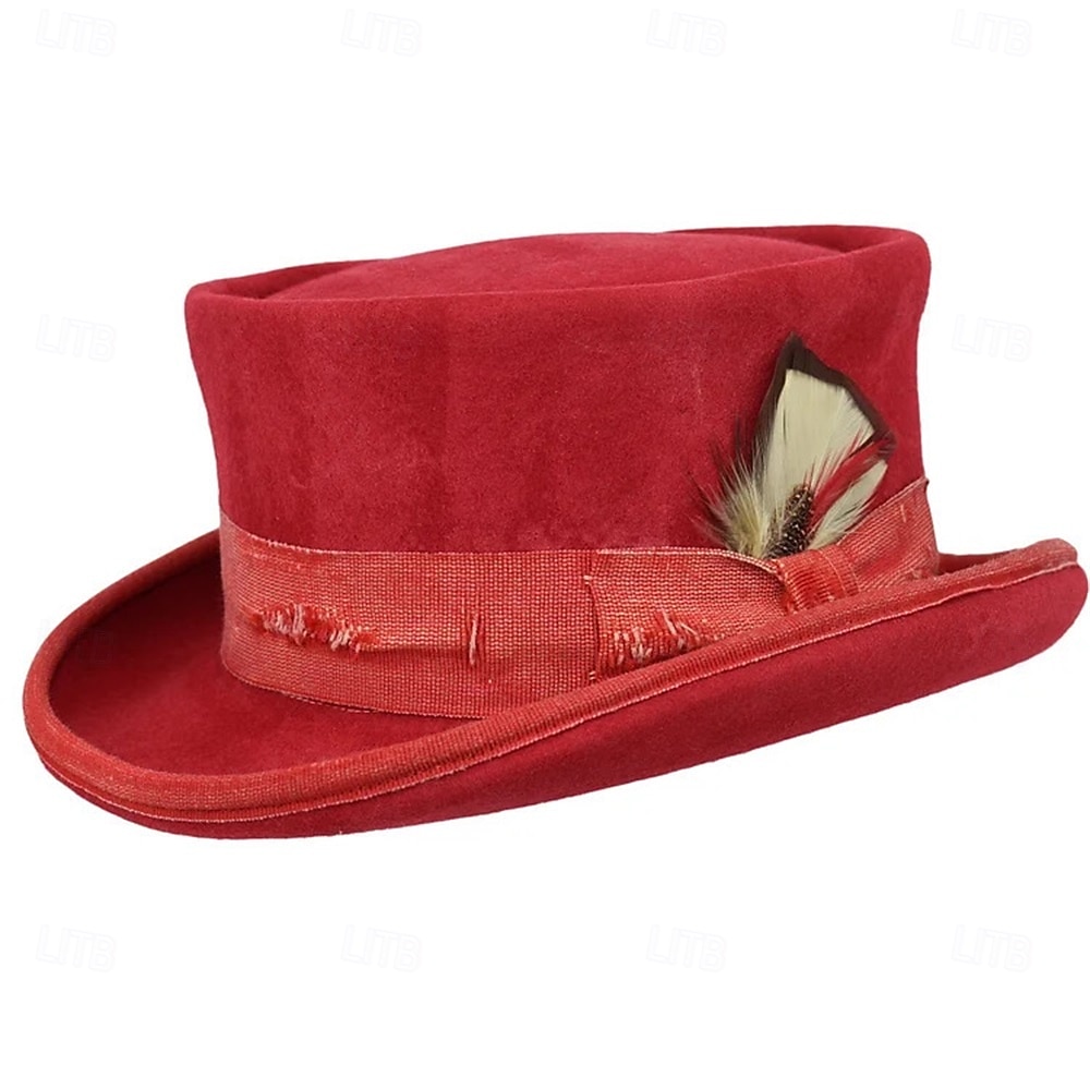 Palarie Material Textil Palarie de soare Nuntă Crăciun Halloween Zi de Naștere Concediu Elegant Epocă Cu Culoare Pură Diadema Articole Pentru Cap 2026 - $57.99 –P4