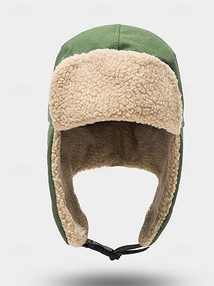 Chapeau de trappeur d'hiver pour homme avec cache-oreilles, casquette d'aviateur doublée de sherpa chaude, chapeau de neige coupe-vent pour la chasse et le ski en plein air de 2025 ? $14.99 –P3