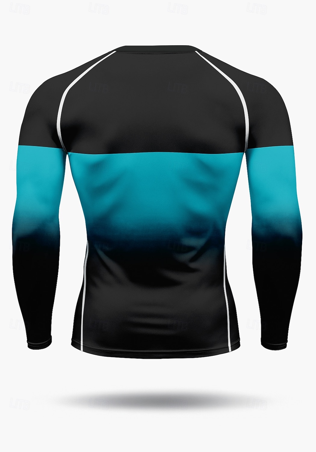 Муж. Компрессионная футболка Футболка для бега 3D печать Цветовые блоки Длинный рукав Основной слой Весна Осень Градиент Быстровысыхающий Сжатие видеоизображений Для тренировки Power Flex 2026 - $20.99 –P2