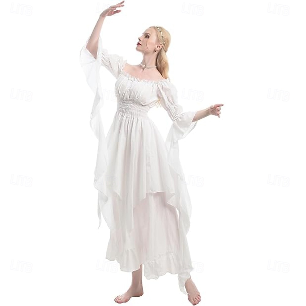 Retro Vintage Medieval Renaissance Dress Masquerade Regency Inspired Dress Viking Outlander Vikings Plus Size Elven Fancy Dress Women's Celtic Pirate Fantasy Masquerade Party / Evening Adults' Dress 2026 - $69.99 –P2