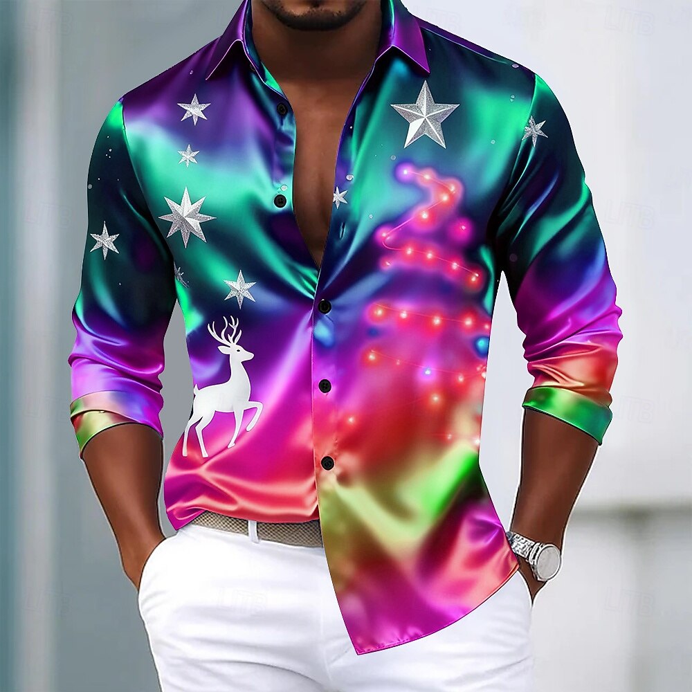 christmas color dress shirts Festivity Green | Christmas Shirt For men
