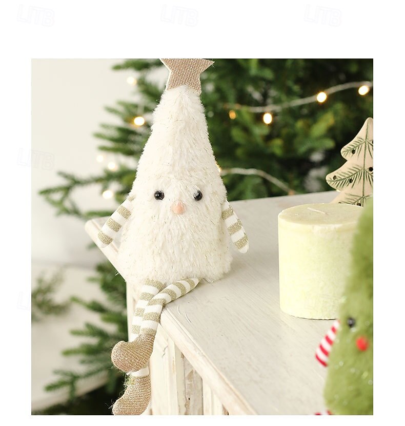 Joulukuusi pehmolelu koriste, söpö pehmolelu joulukuusenukke pöytäkoriste, juhlava koti &juhlakoristeiden esittelyhahmo 2025 - $10.99 –P2
