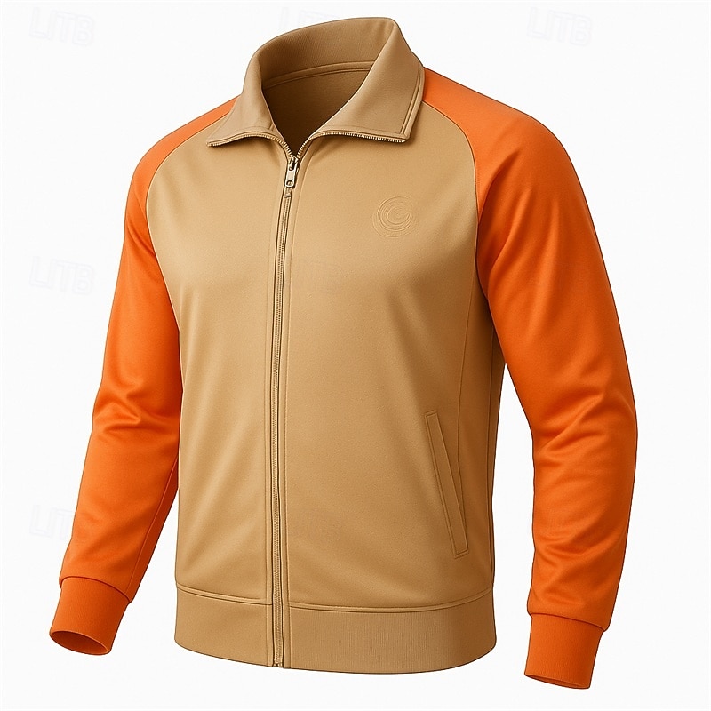 Men's Sweatshirt Full Zip Sweatshirt Black Blue Khaki Standing Collar Plain Patchwork Color Block Sports & Outdoor Casual Daily Streetwear Cool Sportswear Spring &  Fall Clothing Apparel Hoodies 2026 - $28.99 –P1