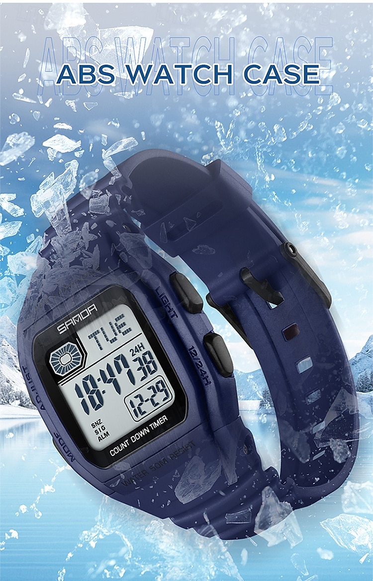 SANDA Gift for Women Men Digital Watch Large Dial Outdoor Sports Casual Luminous Calendar Date Waterproof Silicone Watch 2026 - $29.99 –P12