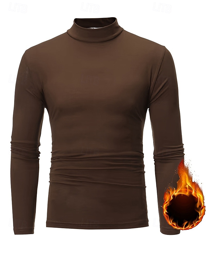 Bărbați Mată Topuri pulover Top din fleece cu strat de bază Lenjerie Termică Toamna iarna Manșon Lung Îmbrăcăminte Atletică Cald Sală de fitness Drumeție Alergat A face exerciţii fizice Yoga Negru 2026 - $40.99 –P1