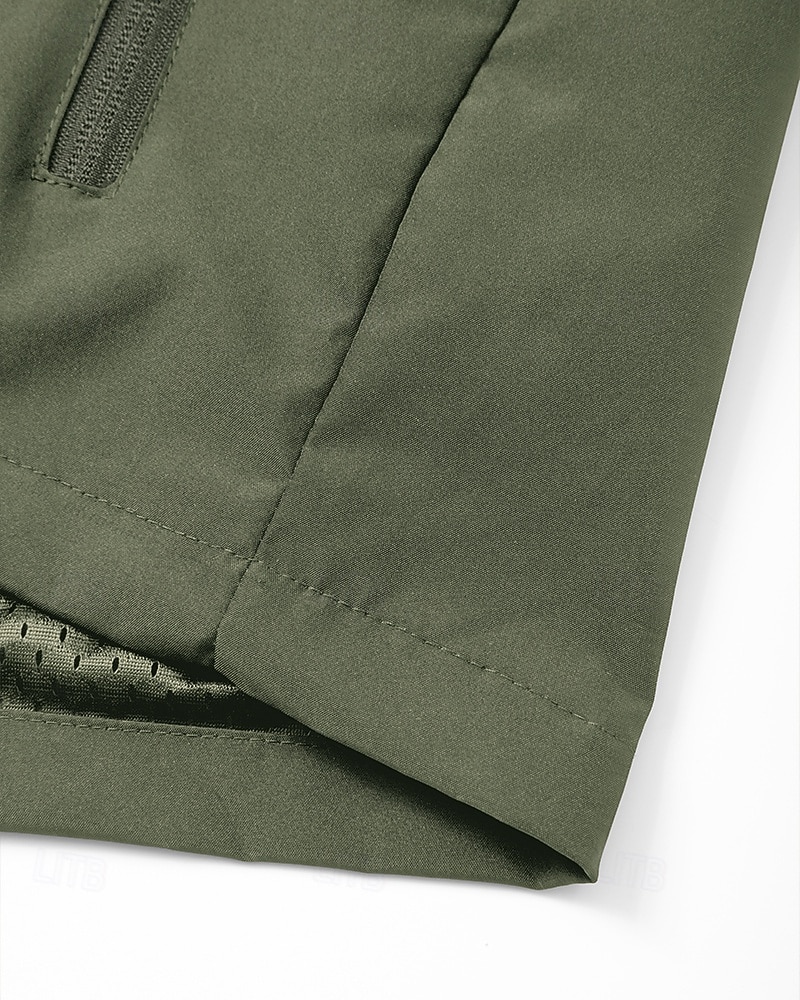 Miesten Liivi Gilet Kalastusliivi ulko- Päivittäin Muoti Vapaa-aika Kevät Syksy Vetoketju Tasku Polyesteri Mukava Tavallinen Yksirivinen yksi nappi Stand-kaula-aukko Normaali Musta Viini Armeijan 2025 - $32.99 –P11