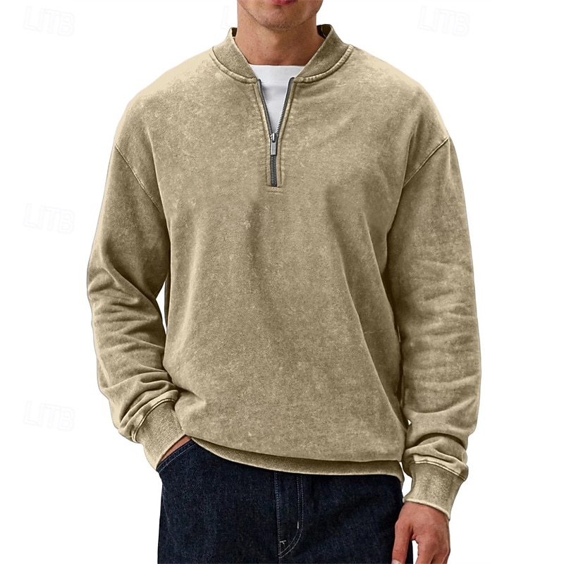 Per uomo Maglia Felpa con zip corta Nero Rosso Blu marino Verde scuro Viola Mezza zip Semplice Zip a un quarto Sport & Outdoor Quotidiano Ferie Poliestere Streetwear Essenziale Casual Primavera del 2026 a $22.99 –P7