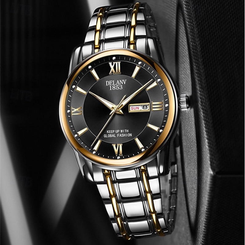 La nouvelle montre pour hommes au cadran romain Deblve à la mode et tendance avec bracelet en alliage calendrier lumineux et affichage du jour. C'est un choix idéal pour une vie simple décontractée de 2026 ? $19.99 –P8