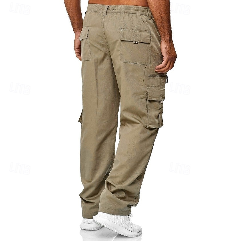 Per uomo Pantaloni Cargo Pantaloni da escursionismo Elastico in vita Multi-tasche Semplice Traspirante Lunghezza intera All'aperto Casuale Quotidiano Stile Etnico Stile Classico Verde+Cachi Blu+Cachi del 2026 a $31.99 –P11