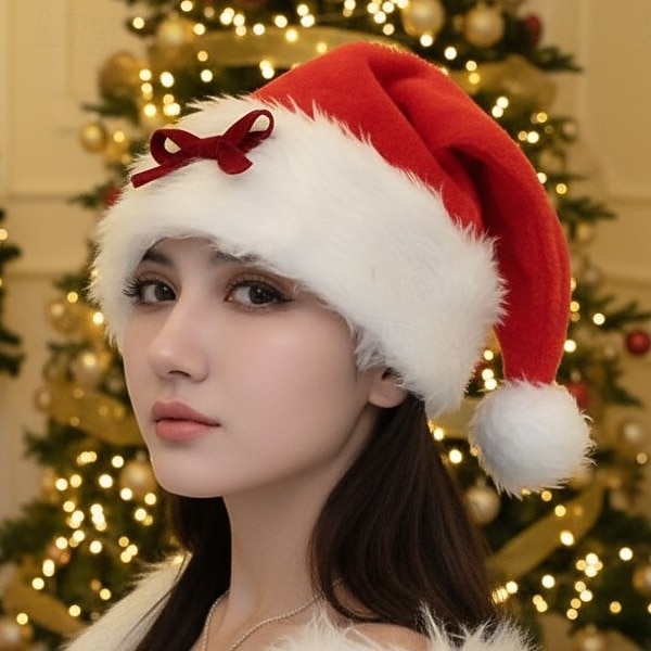 Joulupukki Mrs.Claus Joulupukin hattu Naisten Joulu Jouluasusteet Aikuiset Joulu Uusi vuosi Juhla Hattu 2025 - $13.49 –P7