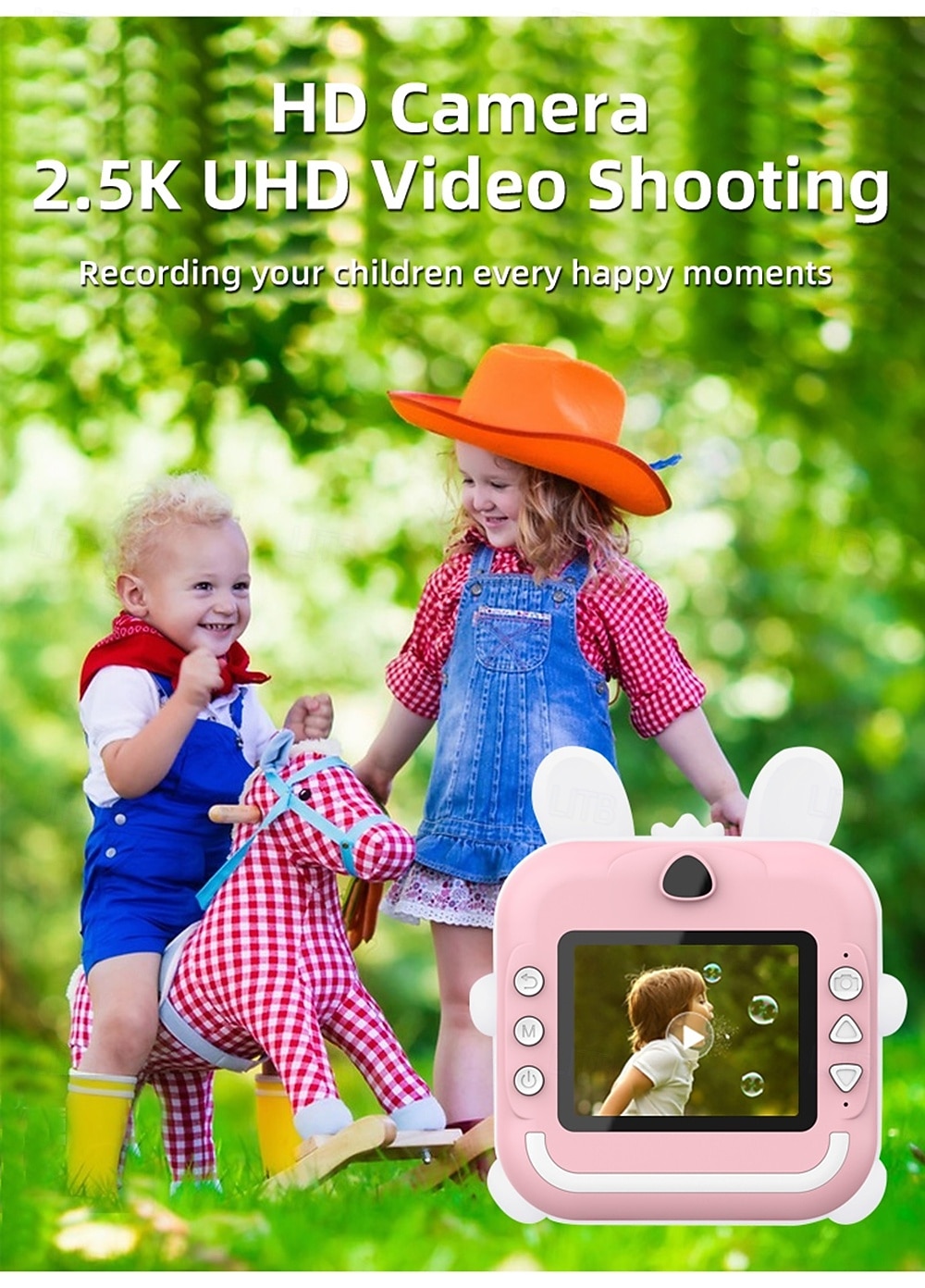Новинка 2025 года: детская цифровая камера Polaroid Q5 с рисунком из мультфильма, симпатичная мини-камера для детей с HD-фотосъемкой и печатью, мини-видеокамера, рождественский подарок на день 2025 - $45.99 –P8