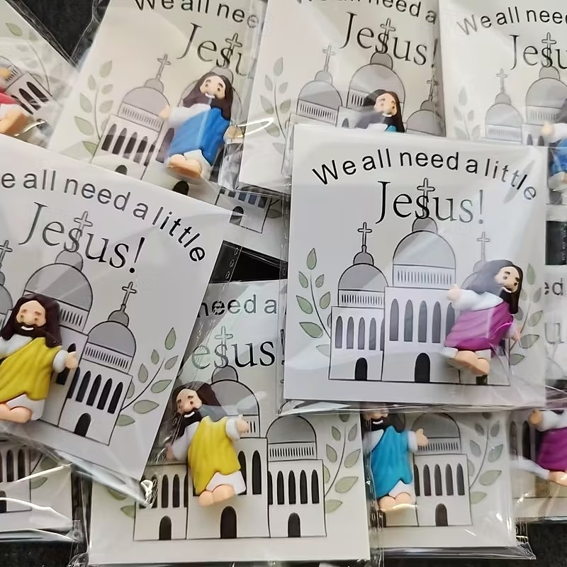 20 biglietti d'auguri tascabili con Gesù per Pasqua, inserti per biglietti d'auguri - mini figure di Gesù, scuola, religiosi, bomboniere per feste di Natale, regalo artigianale, biglietti d'auguri del 2026 a $29.99 –P3