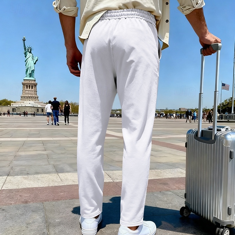 Per uomo Pantaloni da tuta Pantaloni Pantaloni della tuta a gamba dritta Coulisse Tasca Elastico in vita Semplice Comodità Sport all'Aperto Quotidiano Moda Casual Verde militare Nero Micro-elastico del 2026 a $17.99 –P5