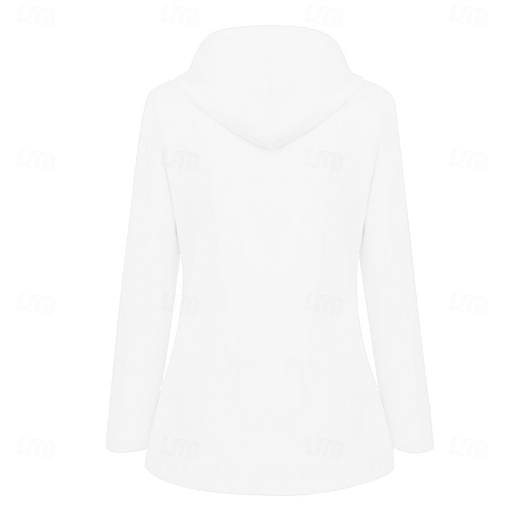 Per donna Giacca Casual Giacca con Cappuccio Impermeabile Caldo Tasca Bottoni Foderato in pile Casual Semplice Vacanza Streetwear Casuale Abbigliamento quotidiano Monopetto Regolare Collo ripiegato del 2026 a $48.99 –P6