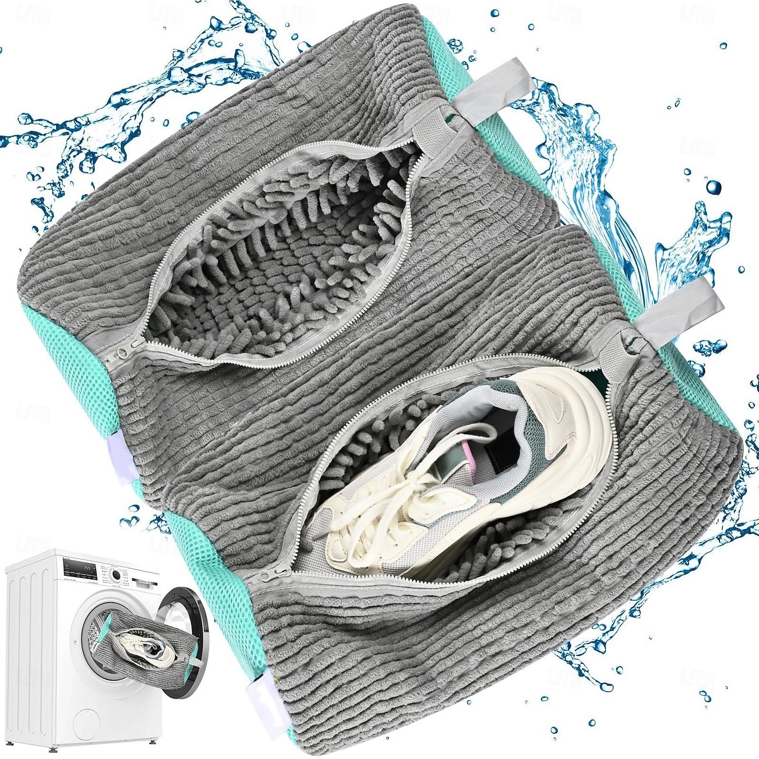 2-pack schoenwaszakken voor wasmachine, schoenreinigingszakken voor alle soorten schoenen, waszak voor wasmachine en droger 2026 - $21.99 –P1