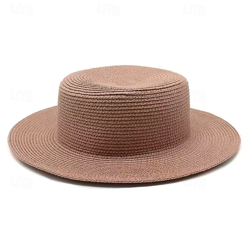 Cappelli Poliestere Cappello di paglia Matrimonio Ferie Tè Corsa di Cavalli Cocktail Vintage Protezione Solare Con Giunzione Copricapo Copricapo del 2026 a $17.49 –P19