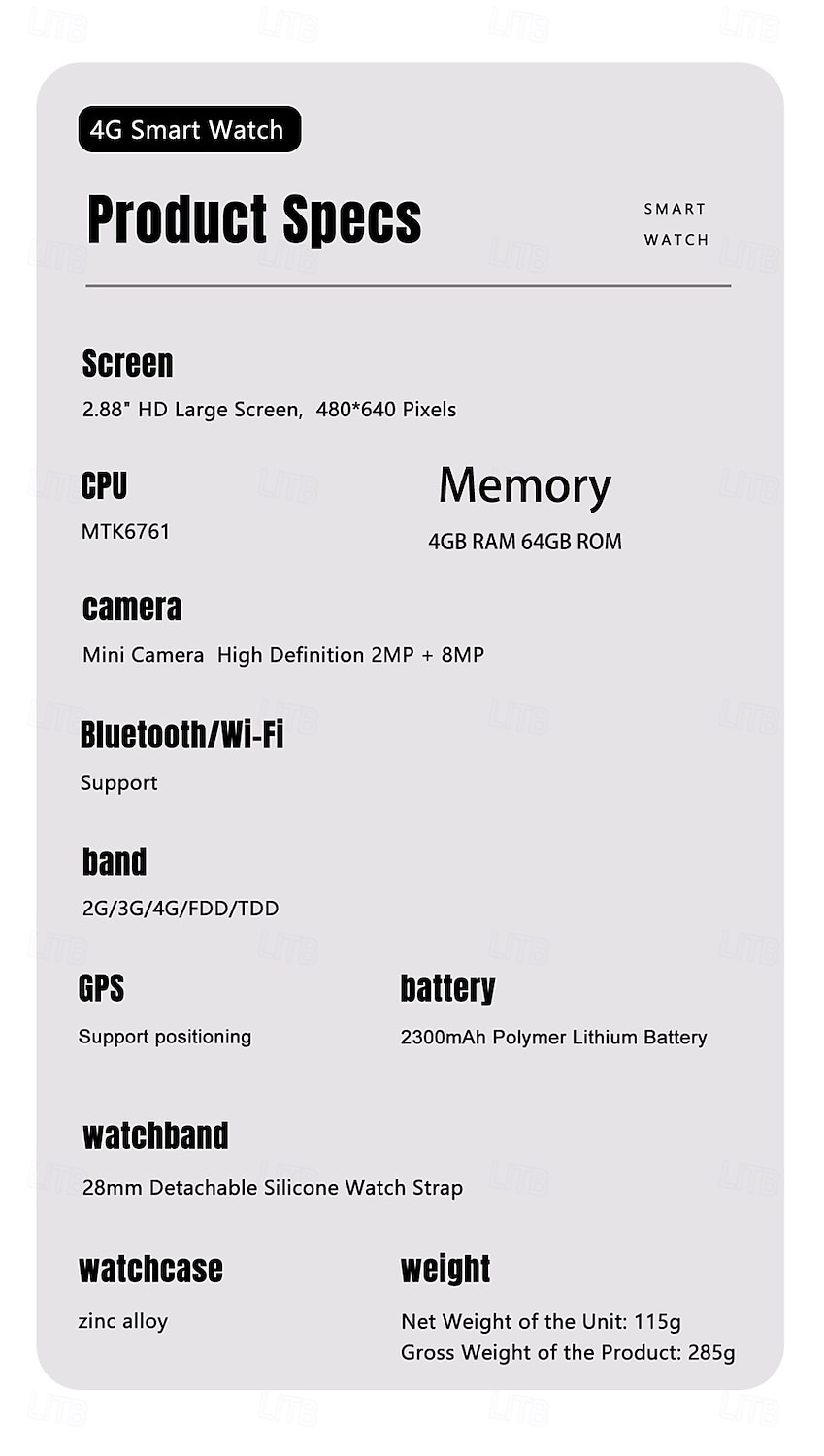 2025年 APPLLP Max スマートウォッチ 2.88 インチ スマート·ウォッチ スマートウォッチ電話 4G LTE ブルートゥース 歩数計 睡眠サイクル計測器 座りがちなリマインダー と互換性があります Android iOS 女性 男性 GPS 長時間スタンバイ ハンドフリーコール IPX-5  コレクション – $224.89 –P19