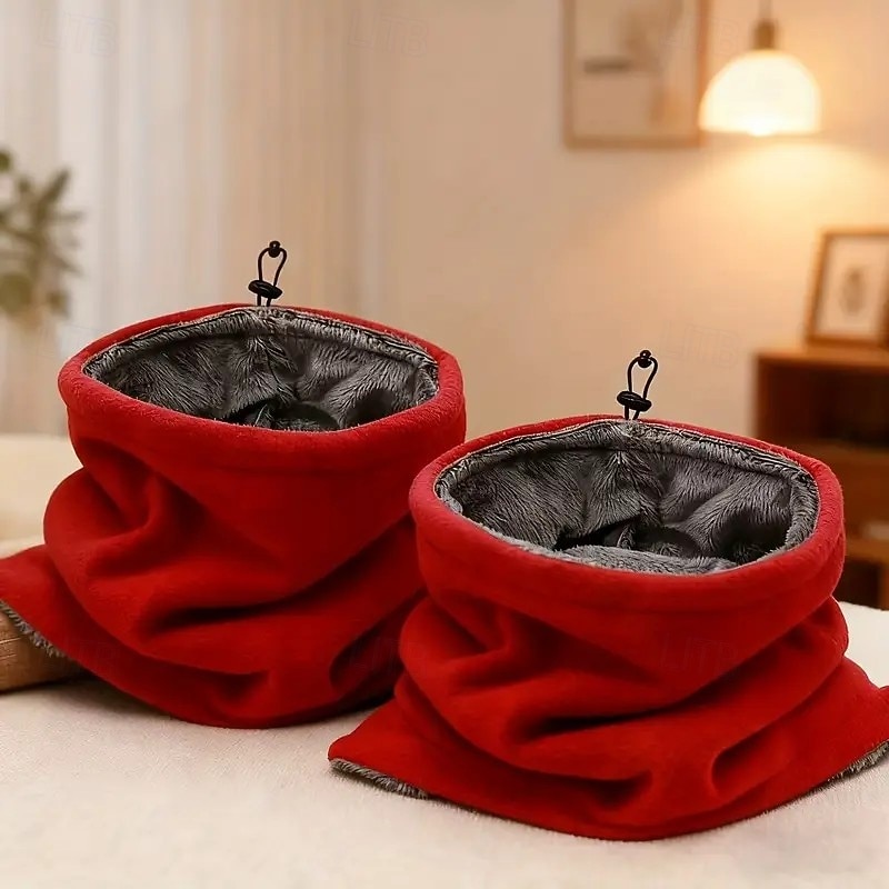 2 зимних теплых гетра для шеи для мужчин – утолщенные, дышащие, с мягкой флисовой подкладкой, ветрозащитные для езды на велосипеде и активного отдыха, универсальные, можно носить как грелку для шеи, 2025 - $12.99 –P10