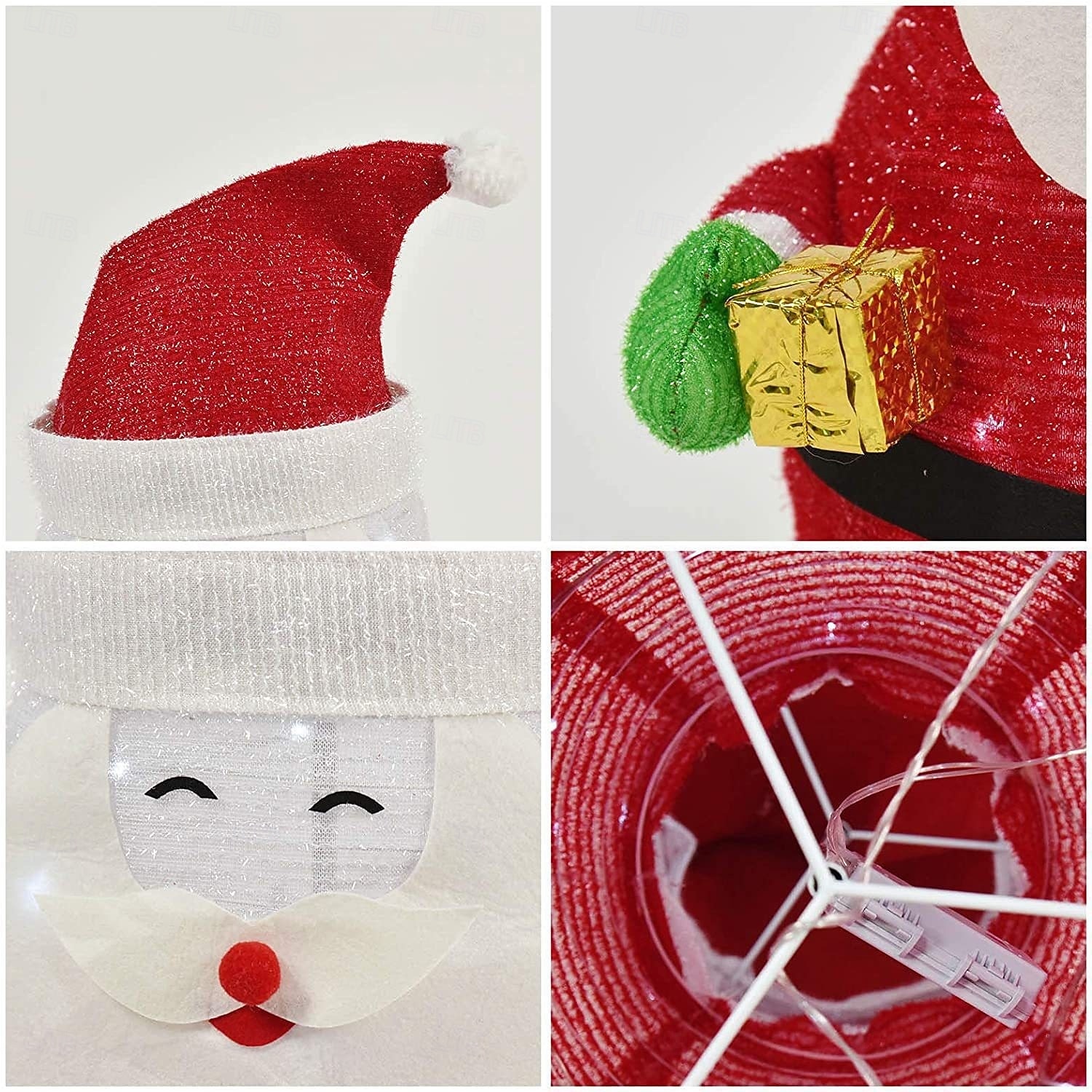 Christmas LED luminous folding snowman Santa Claus penguin warm light AAA waterproof battery box indoor and outdoor courtyard lawn party festive atmosphere decoration light 70 * 36CM 2025 - CAD $29.99 –P5