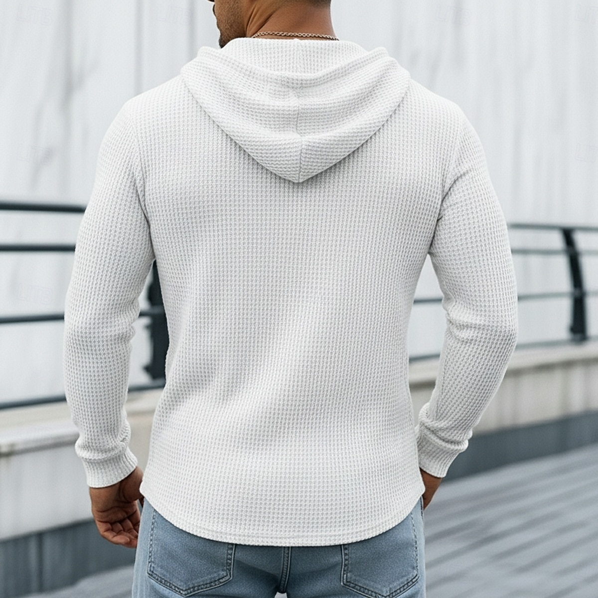 Herre Vaffel T-skjorte T skjorte Vaffel Henley-skjorte Langermet V-hals Med hette Vår Høst Vinter Helfarge Tradisjonell / vintage Fritid Ren utendørs Hjem Sport & Utendørs Hvit Grønn Kakifarget Topp 2026 - $22.99 –P3