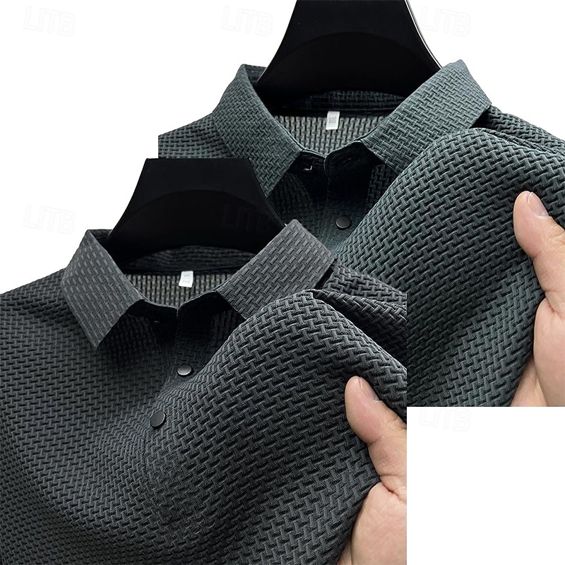 2PCS Men's Polo Shirts Golf Shirt Casual Holiday Classic Short Sleeve Fashion Basic Plain 2 Piece Multi-pack Summer All Seasons Regular Fit 2025 - $36.99 –P5