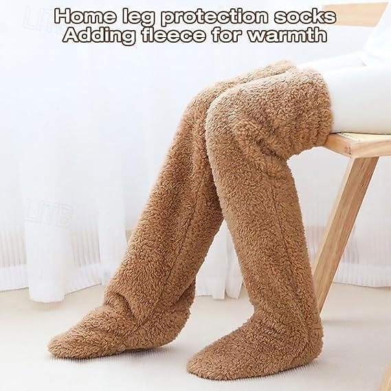 Chaussettes hautes en duvet d'oie pour Noël, nouvelles chaussettes hautes longues et pelucheuses d'hiver, chaussettes hautes en peluche de 2026 ? $17.99 –P3