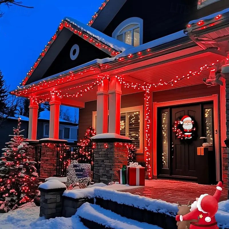 Christmas Solar / USB Powered Remote Controlled Tree Light 100m1000LEDs 8 Modes Lighting Outdoor Waterproof Garden Fairy String Lights for New Year's Wedding Patio Garden Camping Holiday Party Decor 2025 - $78.99 –P8