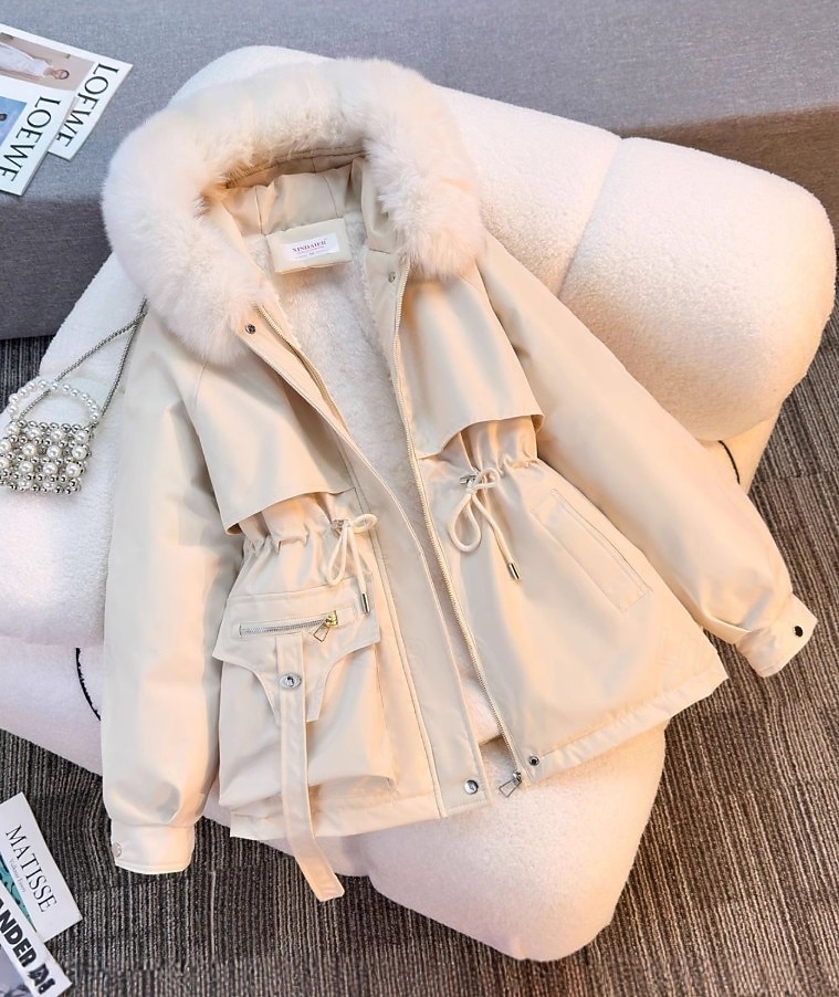 Γυναικεία Χειμερινό παλτό Αδιάβροχη Αντιανεμικό Τσέπη Γούνινος γιακάς Καθημερινά Causal Κανονικό Με Κουκούλα Κανονικό Μακρυμάνικο Εξωτερικά ενδύματα Μαύρο Καφέ Χακί Φθινόπωρο Χειμώνας 2026 - $45.99 –P2