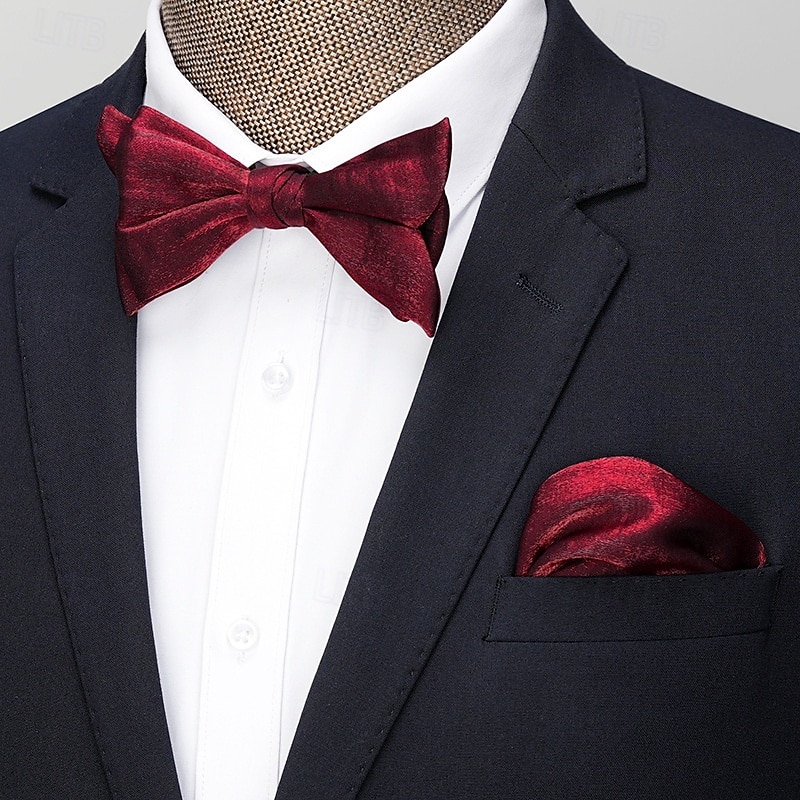 Men's Bow Tie Modern Contemporary 2 Piece Solid / Plain Color Wedding Party Daily Wear 2026 - $13.49 –P3