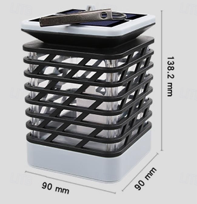 Lanterna solare a LED impermeabile, luce danzante, luci di candela, lampada a fiamma tremolante, lanterne a ombrello, luce notturna, sensore automatico per giardino, patio, cortile del 2025 a $56.99 –P2